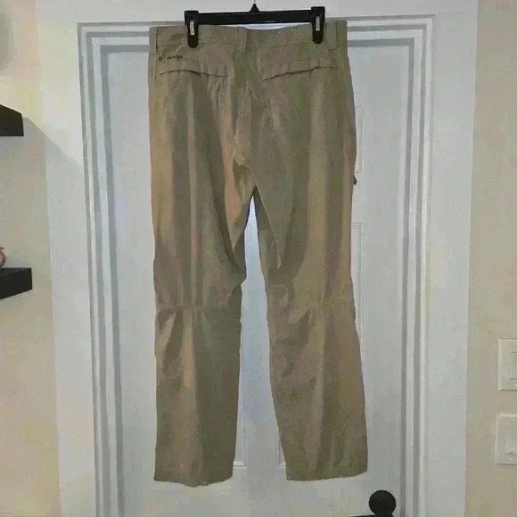 Columbia Omni Sheild Mens Straight Leg Activewear Hiking Pants Tan Size 34 - Picture 2 of 8